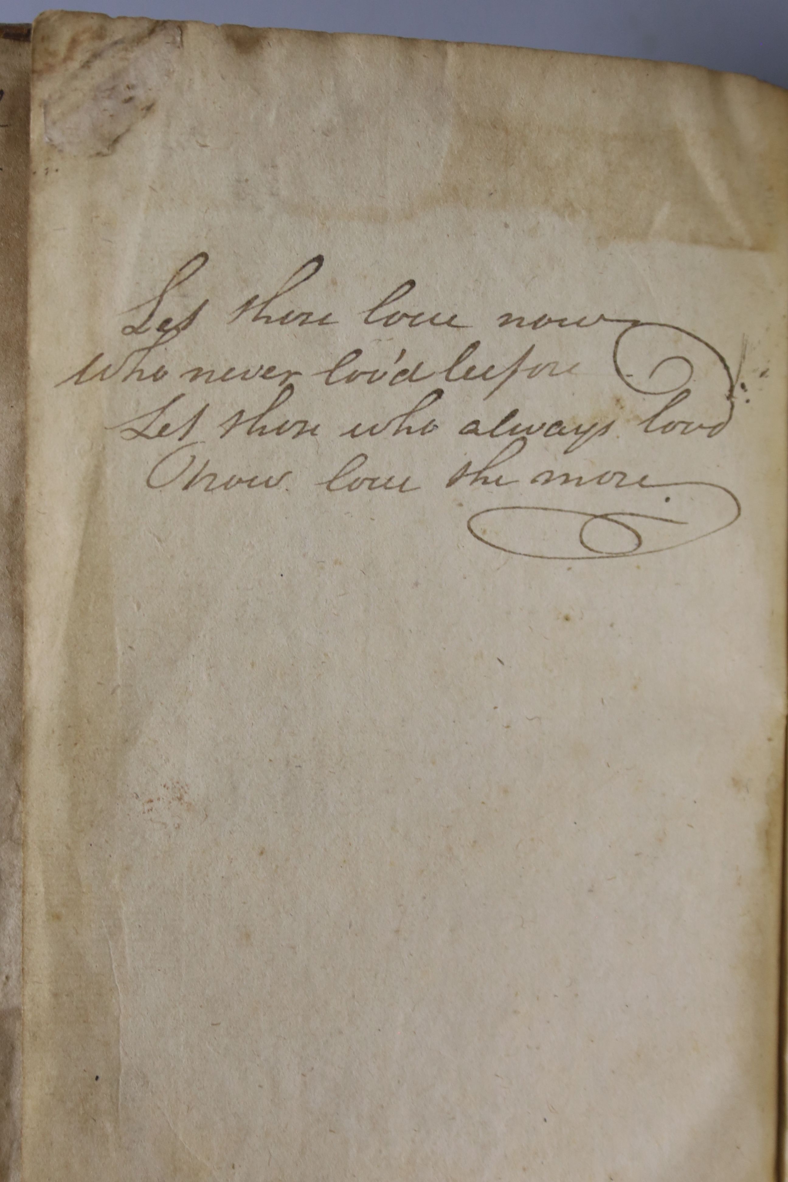 Parnell, Thomas - Poems on Several Occasions, 1st edition, 8vo, contemporary calf, rebacked and labelled, bookplate of the